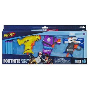 Nerf Fortnite Micro Trio Includes 3 Blasters & 6 Official Darts Hard To Find New